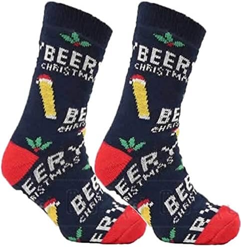 Thermal Socks Mens | Warm Winter Socks Men's | Thermal Socks Wool | Heat Machine Slipper Socks Mens | Novelty Santa Christmas Socks Uk 6 to 11