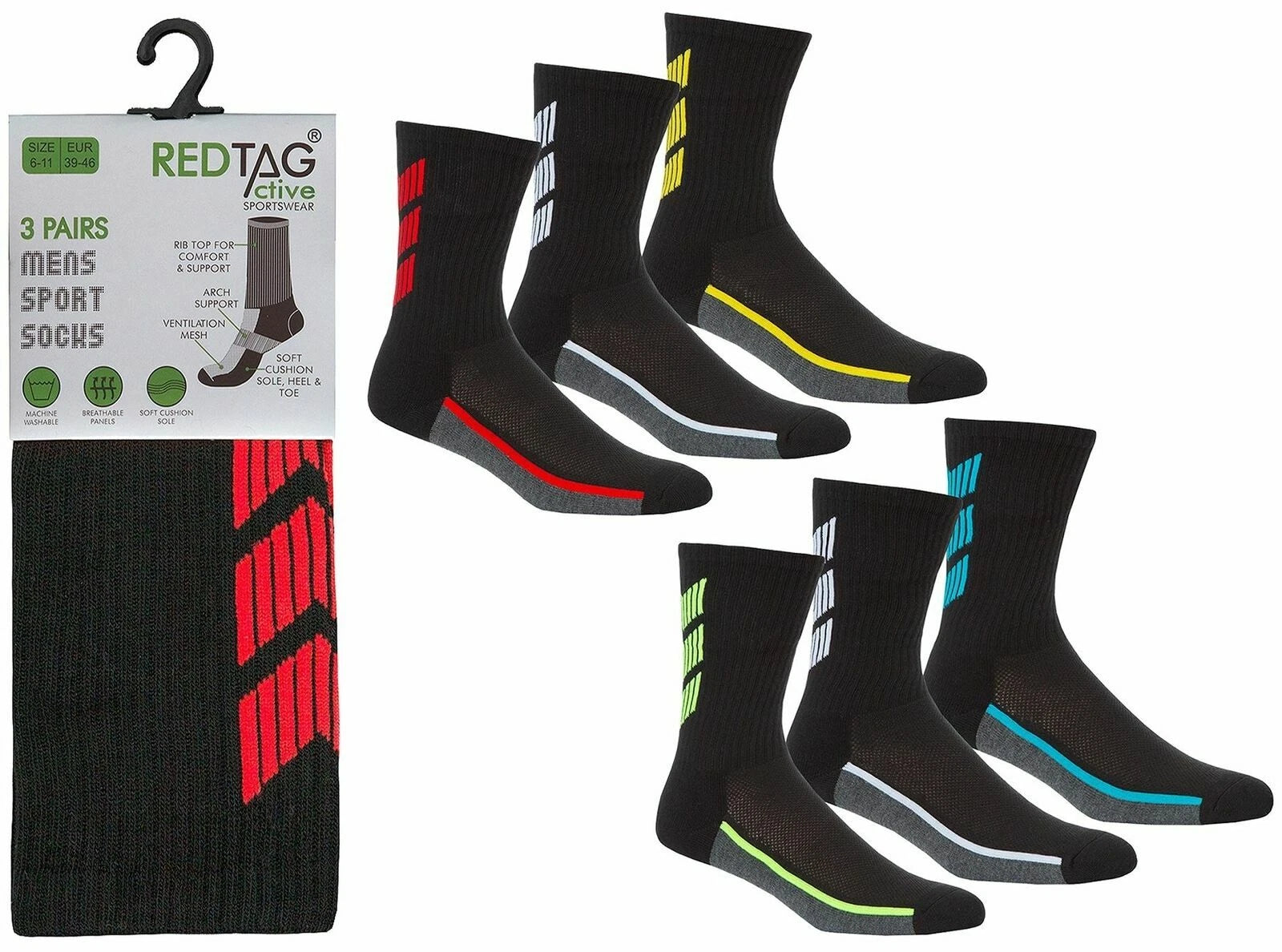 Men's Crew Socks | Mens Bamboo Sports Socks | Bamboo Sports Socks for Men | Mens Industrial Crew Socks | Lightweight Sports Socks Uk Size 6-11