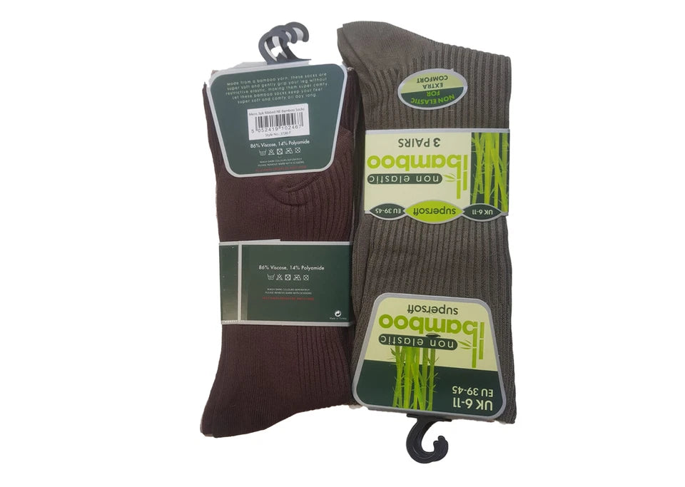 Mens Aler Socks | Premium Non Elastic Bamboo Socks | Super Soft Bamboo Socks Mens | Mens Socks for Super Comfort Uk 6-11
