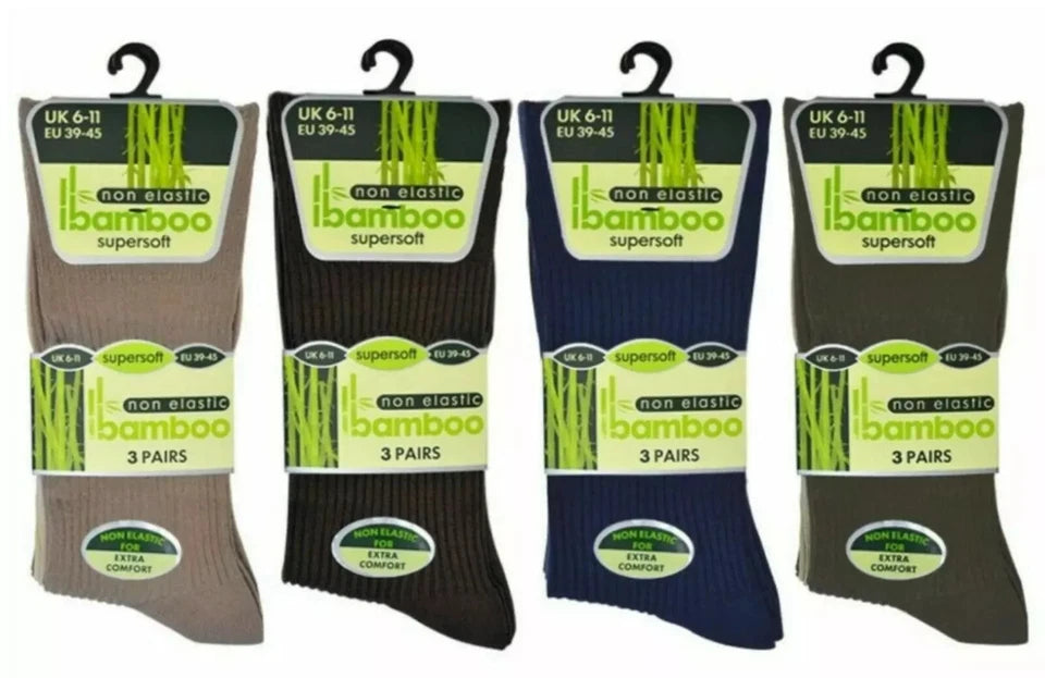 Premium Bamboo Mens Socks | Best Socks for Men | Mid Calf Mens Socks | Soft Bamboo Socks Mens 6-11 Uk