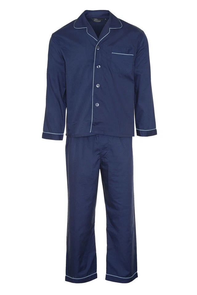 Men's Champion Plain Pyjama Set | Long Pyjama Set for Men | Soft Cotton Mens Set | Men's Traditional Long Pyjama Set S-3xl