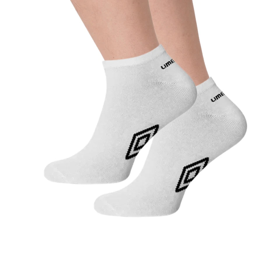 Best Ankle Socks for Men | Mens Trainer Socks | Premium Mens Socks | Mens Official Summer Umbro Trainer Liner Socks | Ankle Socks White Black Size 6-11