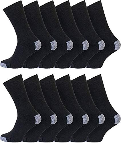 Mens Work Socks | Heavy Duty Work Socks | Mens Socks for Work | Heavy Duty Motif Work Socks Mens | Premium Mid Calf Mens Socks Uk 6-11