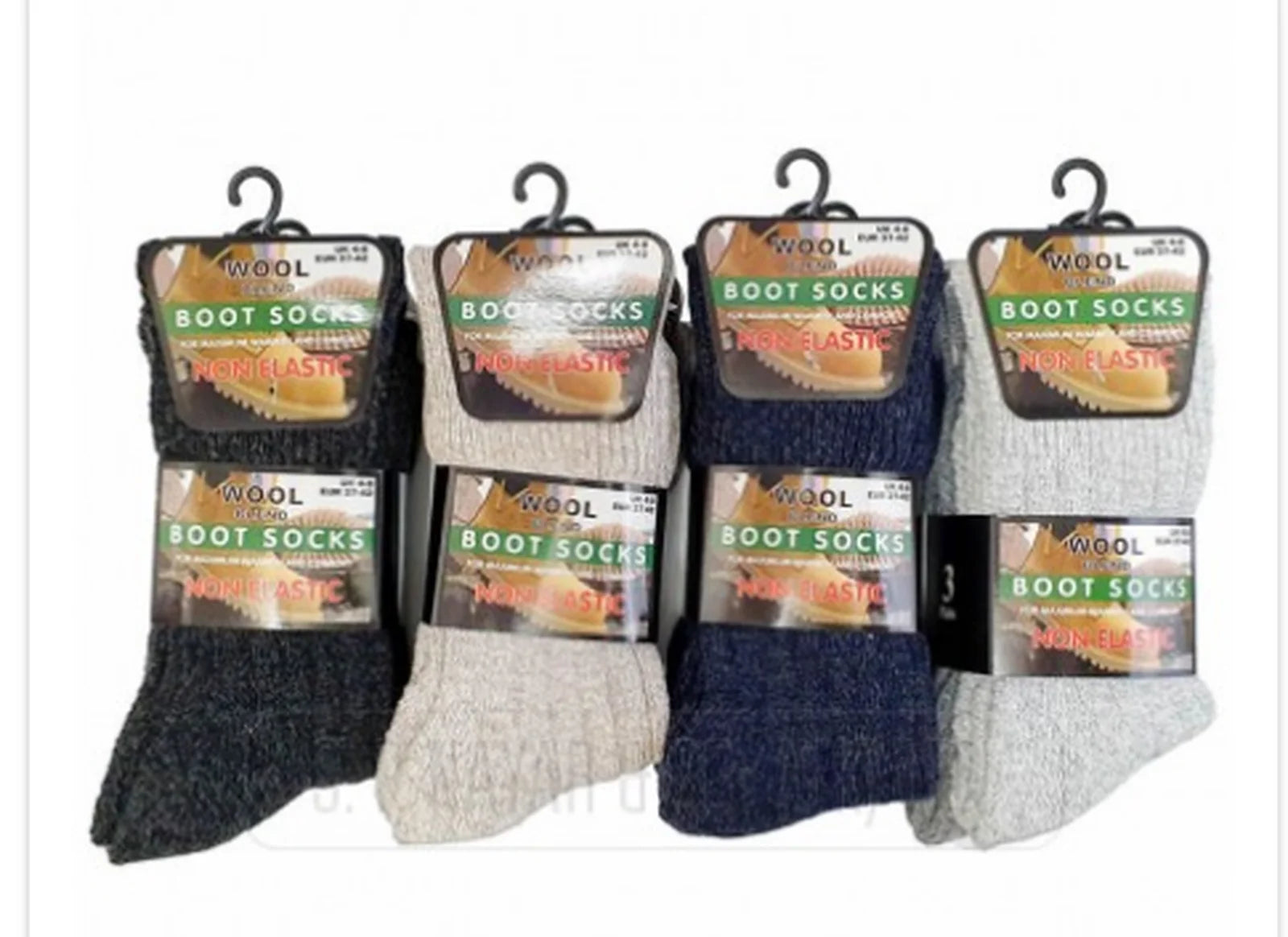 Ladies Non Binding Wool Socks | Wool Blend | Best Non Binding Socks Women | Super Soft Ladies Hiking Socks | Boot Socks 4-8 UK