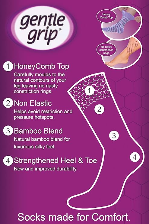 Gentle Grip Best Bamboo Socks for Women | Premium Non Elastic Women Socks | Ladies Bamboo Socks UK 4-8