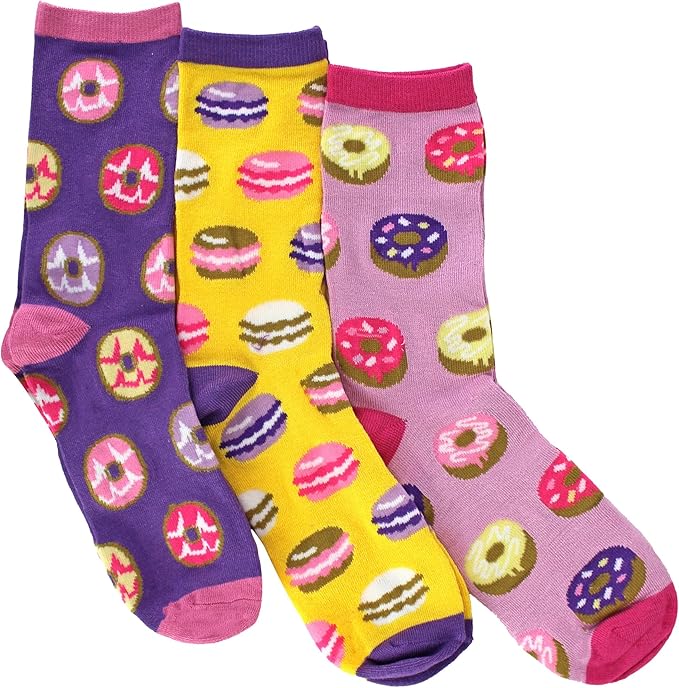 Best Bamboo Socks for Women | Premium Non Elastic Women Socks | Ladies Bamboo Socks | Novelty Fruit & Donut Designs | UK 4–8