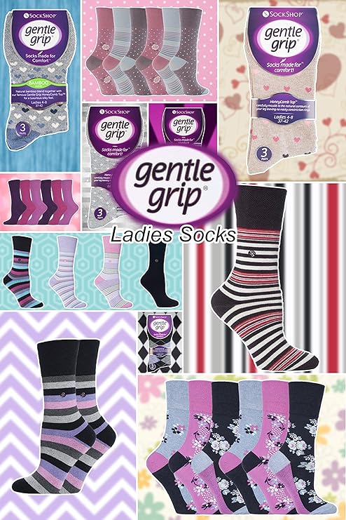 Gentle Grip Best Bamboo Socks for Women | Premium Non Elastic Women Socks | Ladies Bamboo Socks UK 4-8