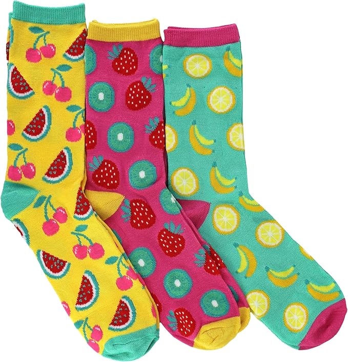 Best Bamboo Socks for Women | Premium Non Elastic Women Socks | Ladies Bamboo Socks | Novelty Fruit & Donut Designs | UK 4–8