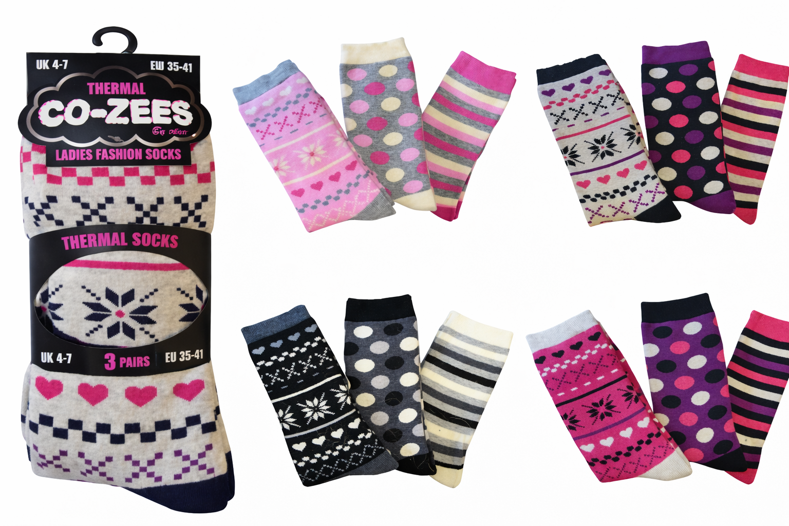 Best Thermal Socks Womens | Ultra Warm Socks for Women | Winter Socks Women | Multi Designs Thermal Socks for Women | Ultra Soft Winter Socks UK 4 to 7