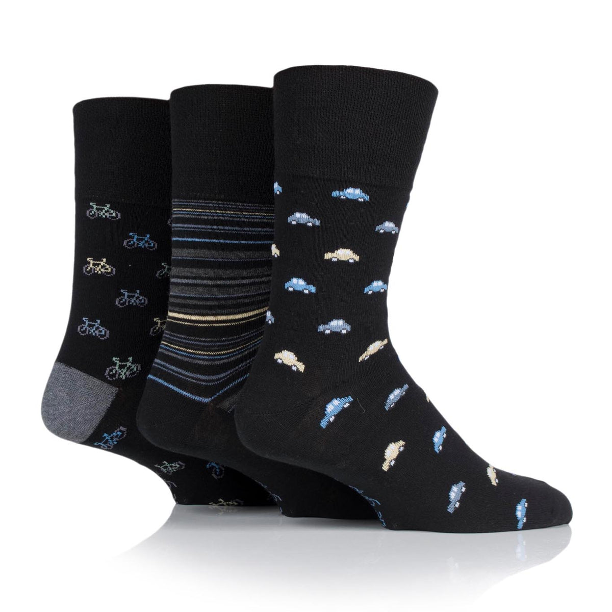 Gentle Grip Non Binding Men's Socks | Men's Non Binding Crew Socks| Soft Cotton Rich Honeycomb Socks Mens Uk 6-11