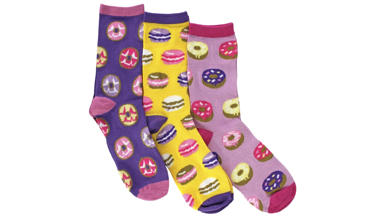 Best Bamboo Socks for Women | Premium Non Elastic Women Socks | Ladies Bamboo Socks | Novelty Fruit & Donut Designs | UK 4–8