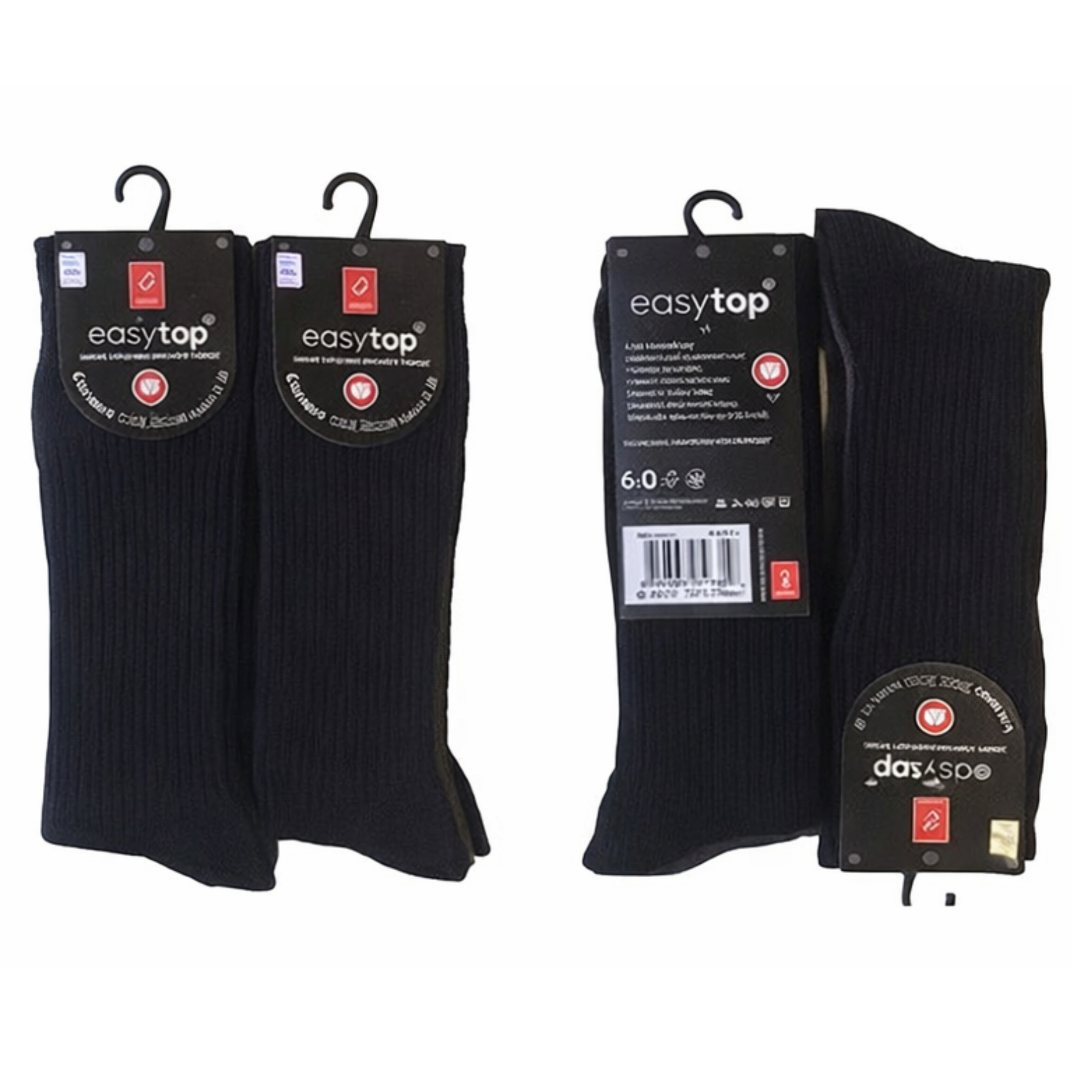 Premium Non Elastic Diabetic Socks | Best Non Binding Loose Top Black Socks Mens | Non Binding Socks Men's | Non-Elastic Cotton Rich No Binding Socks | Super Soft Mid Calf Men's Non Binding Socks | 6-11 UK