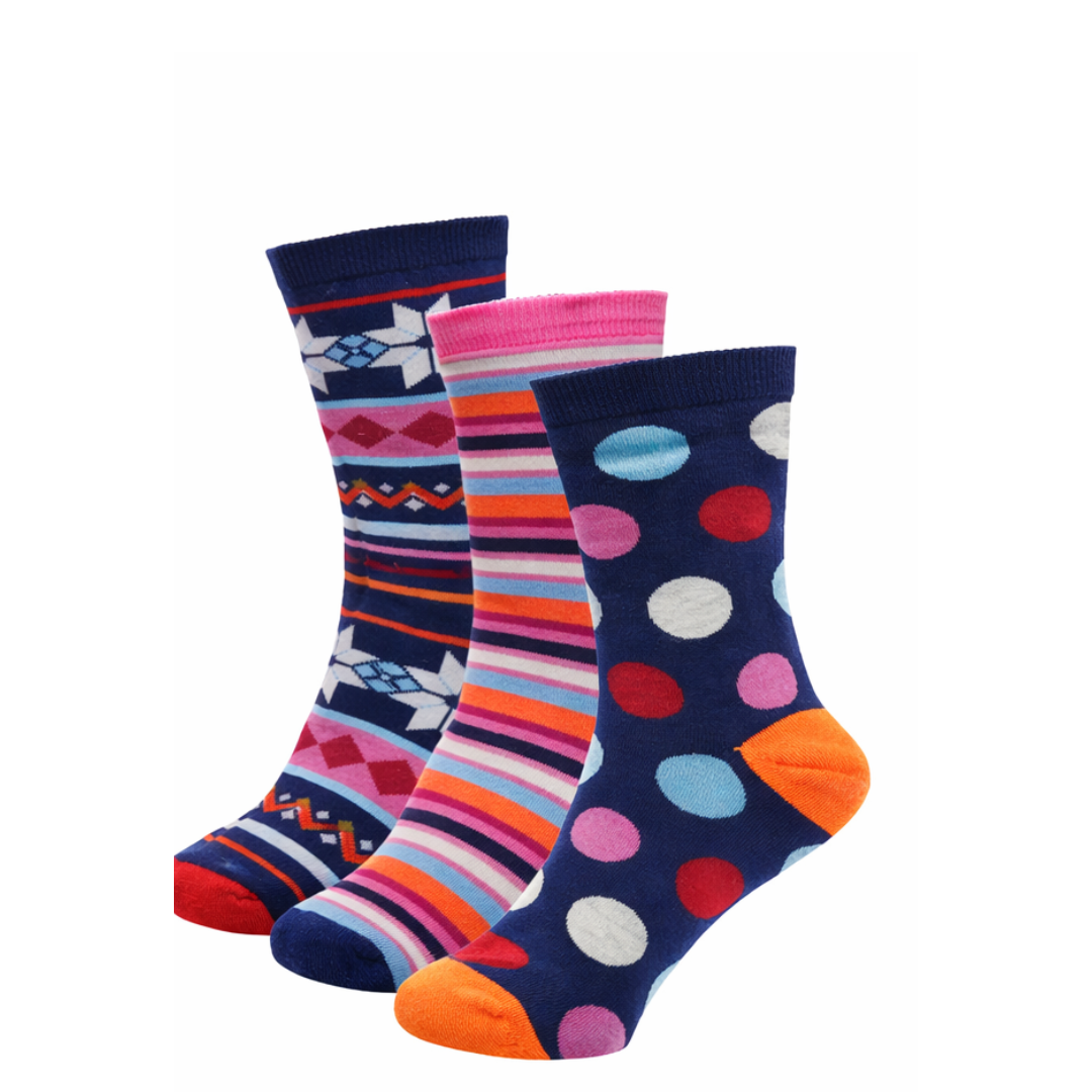 Best Thermal Socks Womens | Ultra Warm Socks for Women | Assorted Spot / Striped Winter Socks for Women 4-8 UK