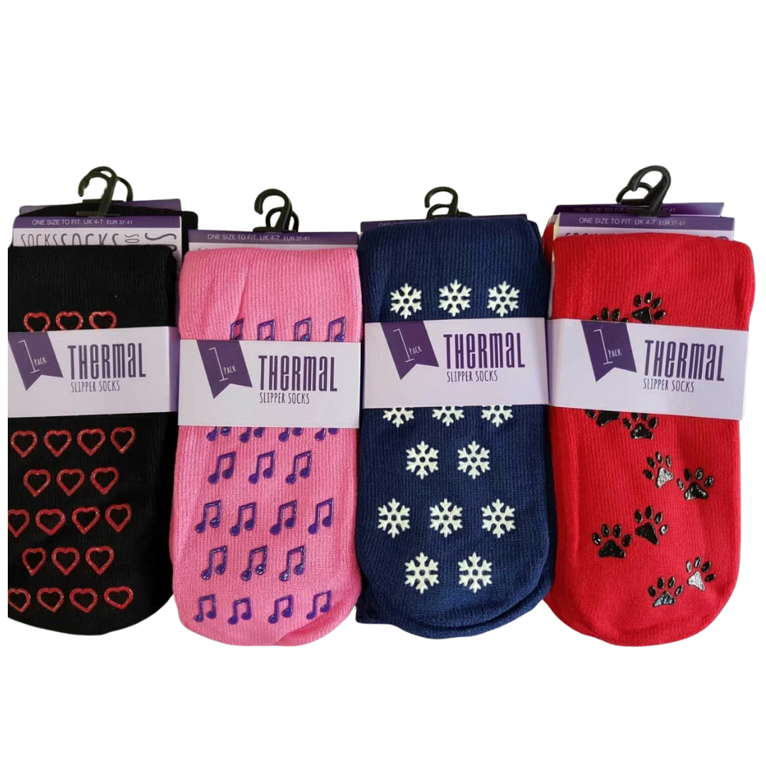 Premium Slipper Socks Womens | Soft New Designs Slipper Socks | Women Ladies Socks 4-7 UK