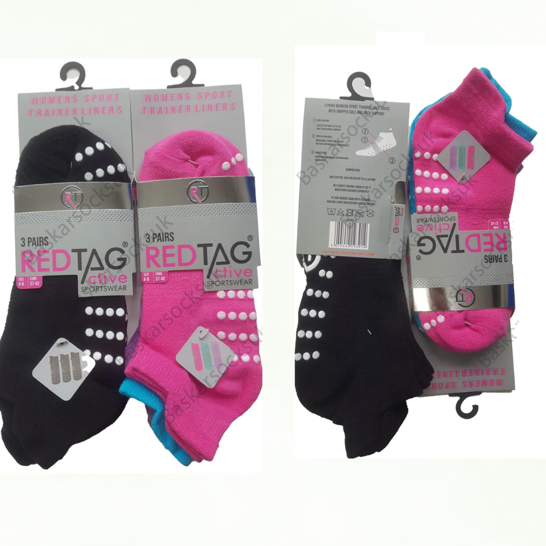 Premium Socks for Women | Ankle Crew Socks | Best Women's Socks | Low Cut Anti-Slip Bottom Gripper | Soft Ankle Socks Womens 4-8 UK