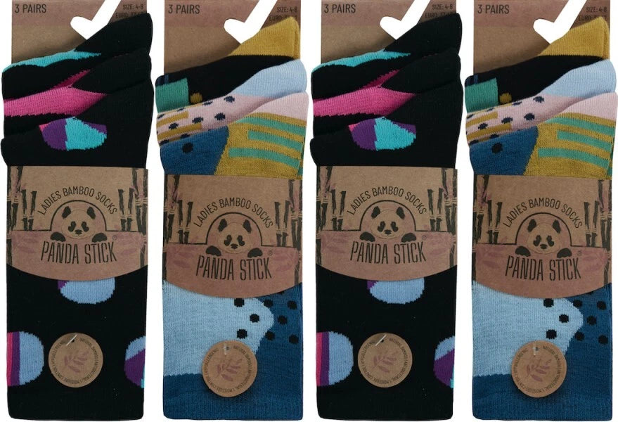 Best Bamboo Socks for Women | Premium Non Elastic Women Socks | Ladies Bamboo Socks | Soft Abstract Designs Bamboo Crew Socks | UK 4-8