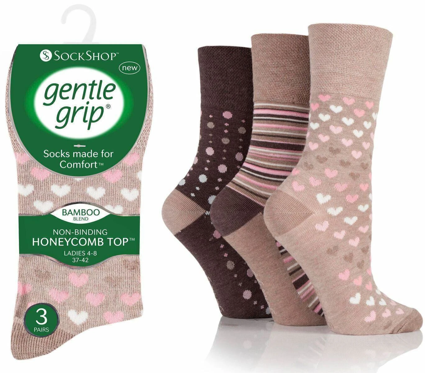 Gentle Grip Bamboo Socks for Women | Premium Non Elastic Women Socks | Ladies Bamboo Socks | Super Soft Mid Calf Women’s Socks UK 4–8