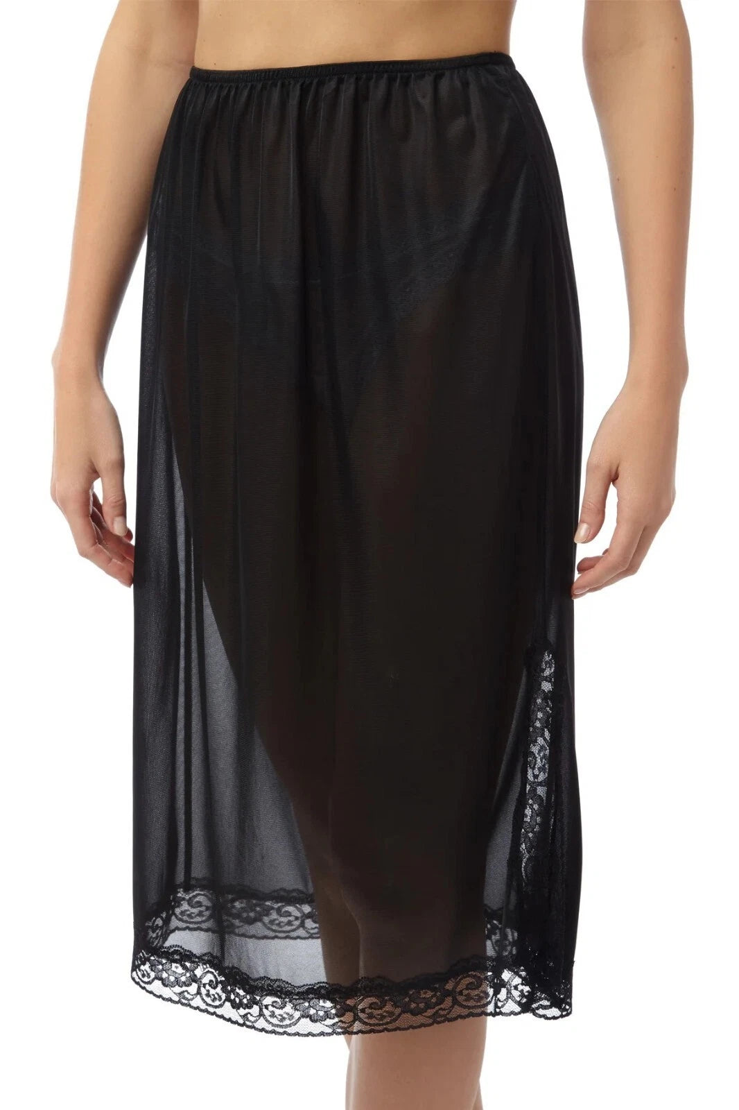 Ladies Half Slip | Womens Half Slip Underskirt | Waist Slip for Women | Ladies Waist Intimate Half Slip Underskirt White & Black 18" 24" 27" Sizes 12-26