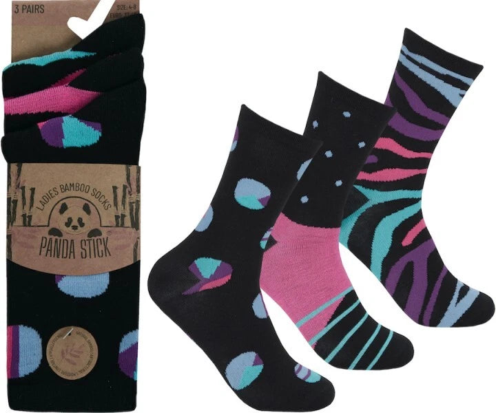 Best Bamboo Socks for Women | Premium Non Elastic Women Socks | Ladies Bamboo Socks | Soft Abstract Designs Bamboo Crew Socks | UK 4-8
