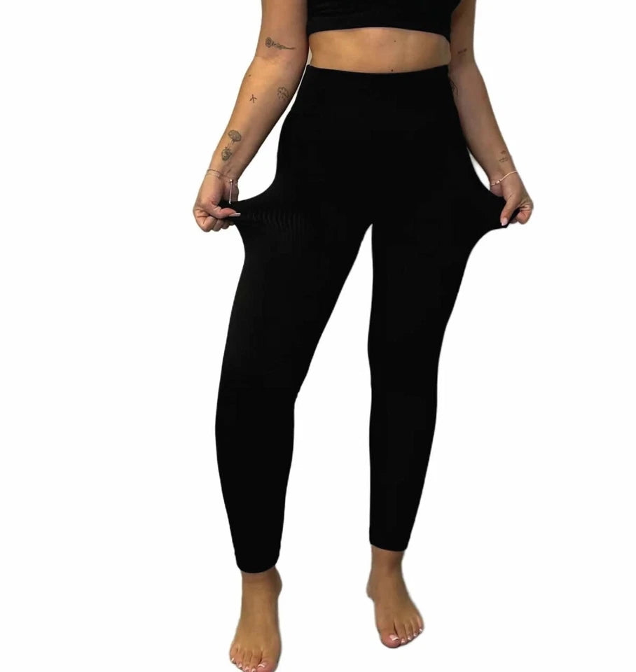 Brand New Ladies Soft Fleece | Ultra Warm Fleece for Women| Thermal Leggings Ladies | Lined Seamless Ribbed Knit Leggings S-Xl