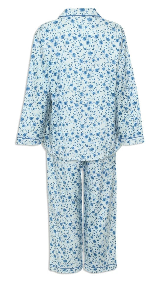 Nightdress for Womens | Long Sleeve Nightie | Full Sleeves Womens Pyjamas Set | Blue Seas by Champion Ladies Brushed Cotton Nightdress Size 12-26
