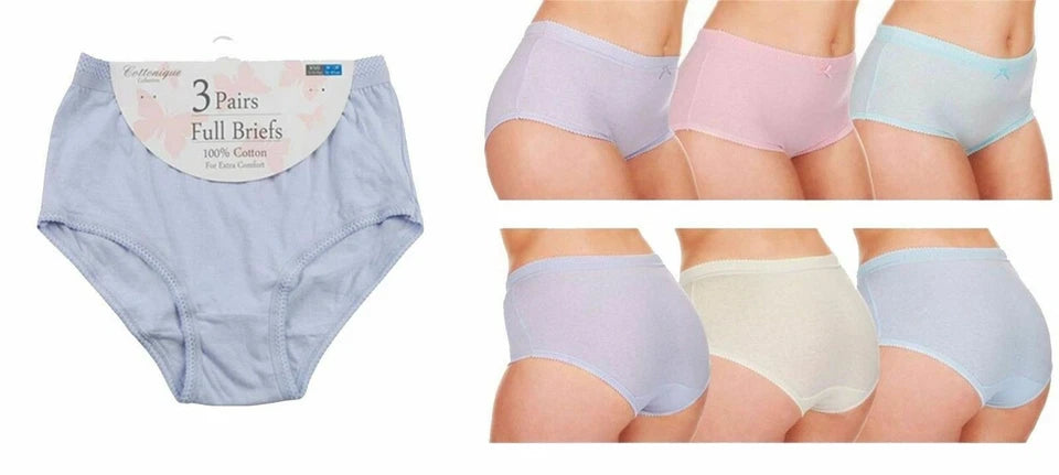 Best Underwear for Women | Womens Short Knickers | Ladies Knickers | Women's Ladies Briefs | Cotton Black Pastel White Underwear Loral by Cottonique