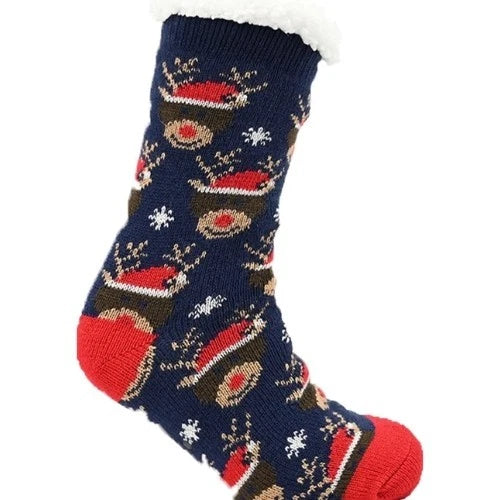 Best Slipper Socks Women | Mid Calf Socks Women | Super Soft Ladies Socks | Ladies Heat Machine Santa Socks | Slipper Socks Novelty One Size Uk 4-7