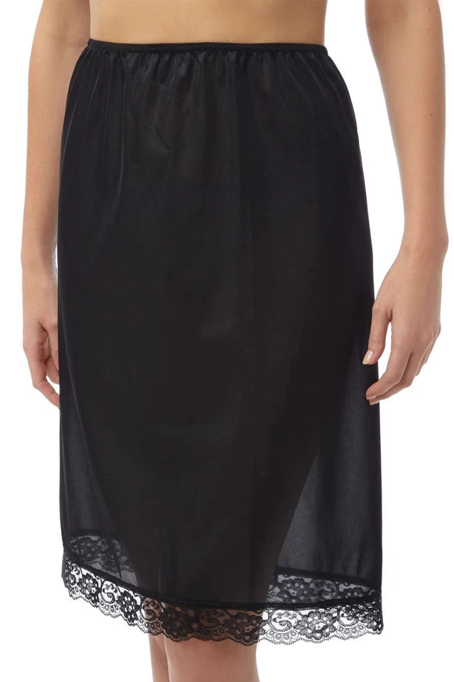 Ladies Half Slip | Womens Half Slip Underskirt | Waist Slip for Women | Ladies Waist Intimate Half Slip Underskirt White & Black 18" 24" 27" Sizes 12-26
