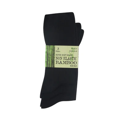 Best Non Binding Men's Socks | Black Bamboo socks | Non Binding Mens Socks | Ultra Fine Honeycomb Bamboo Socks Mens UK 6-11